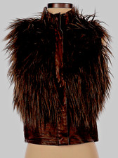 Nwt Womens Chelsea And Violet Faux Fur Vest Jacket Small Black Retail $98