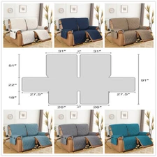 2 Seat Recliner Chair Cover Armchair Loveseat Protector Throw Couch Slipcover