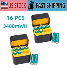 16 PCS AA Rechargeable Lithium Batteries 1.5V Li-ion AA Charger PUJIMAX 3400mWh
