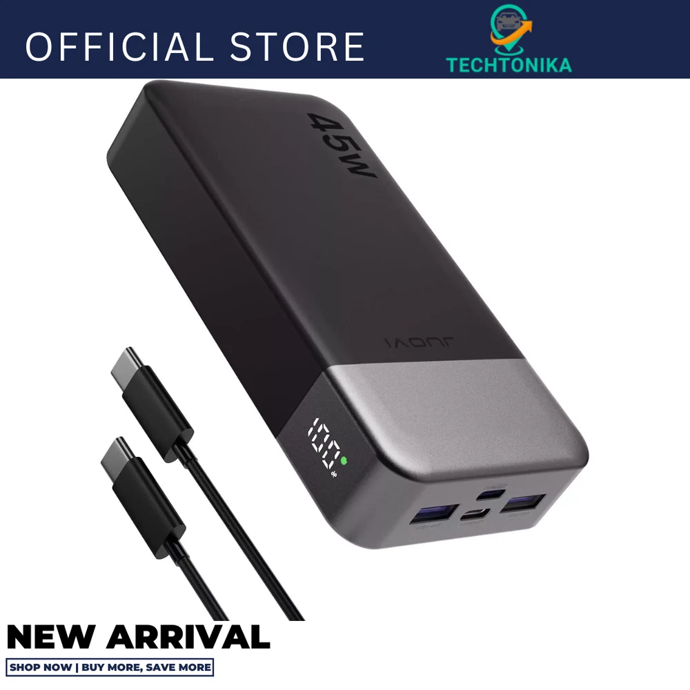 Power Bank 20000mAh 45W Charging Portable External Battery Backup For Cell Phone