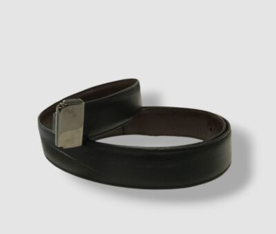 Salvatore Ferragamo Men's Black Reversible Leather Belt 42in *Strap Only** 