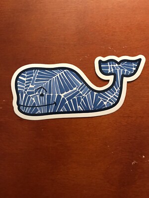 New Blue Palm Tree Leaf Vineyard Vines Whale Sticker Laptop Yeti
