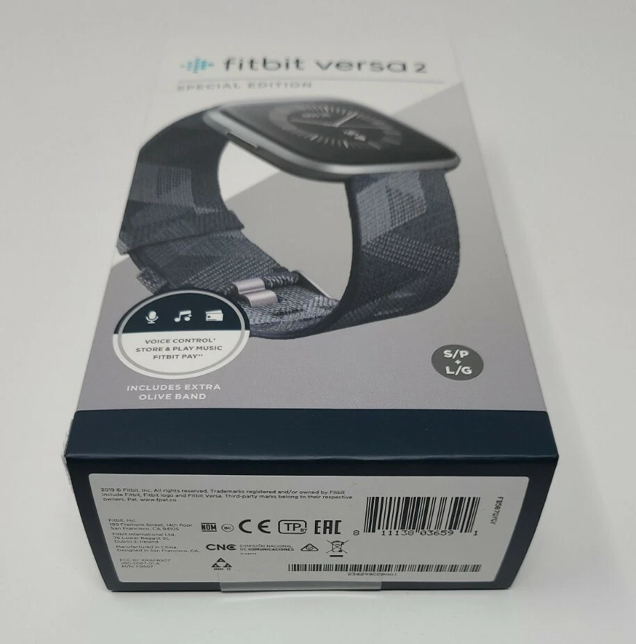 Fitbit Versa 2 SE Heart Rate & Fitness Smart Watch - Grey Alu/Smoke Band - Image 4 of 4