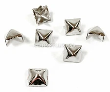 Silver Pyramid  200 pcs  1/2" Bevel Edge  Quality Studs Leather Crafts USA