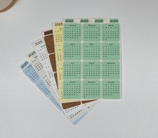 Micro Calendar Stickers for Planners and Journals 2025 or 2026
