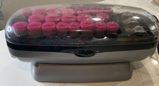 Conair Hot Clips Flocked Electric Hair Rollers 3 Sizes Hot Pink W/clips