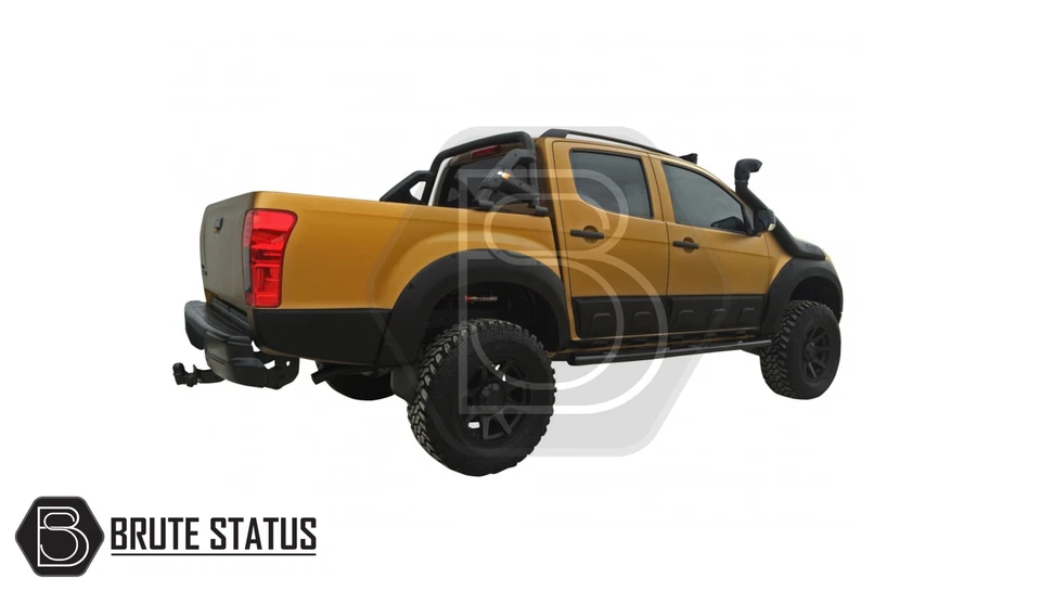 Kit de arco de rueda ancha Isuzu D-Max 2016-2019 guardabarros extendido llamaradas negro mate Dmax - Imagen 2 de 4