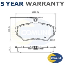 Comline Front Brake Pads Set Fits Audi A4 VW Passat 1.6 1.8 1.9 TDi 2.6