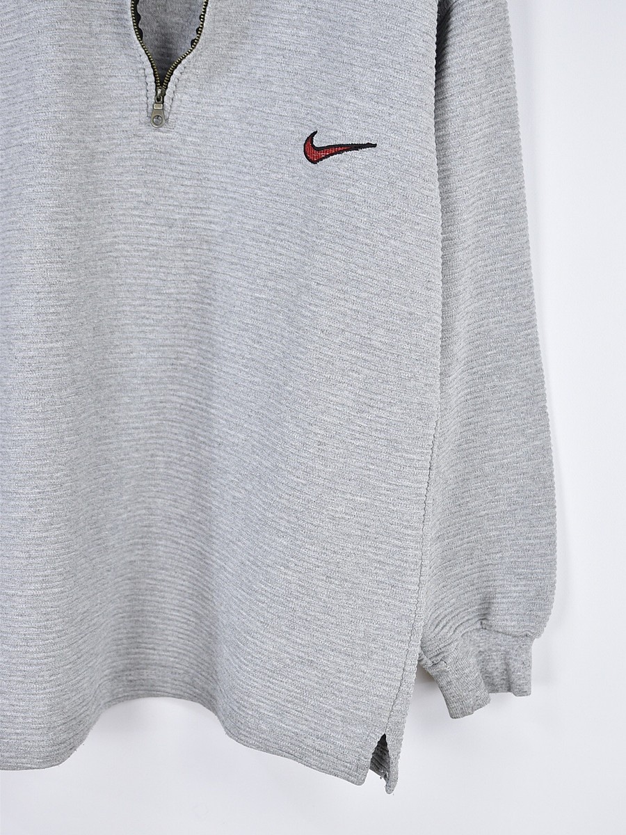 Vintage Nike Gray Pullover Half Zip Sweatshirt Size M - L | eBay