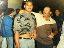 AVC) Found Photo Photograph Mid Drift Man Guys Party Gay Interest Embrace