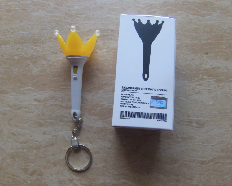 BIGBANG LIGHT STICK KEYRING 2色セット BIGBANG G-DRAGON Light Stick Keyring Glow LED Crown Hand Lamp