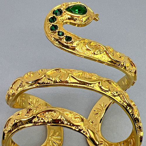 Rachel Zoe Signed RZ Gold Plated Snake Cuff - Picture 7 of 24