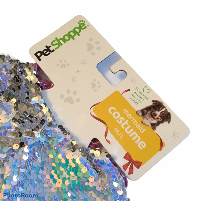 Pet Shoppe Mermaid Costume for Dogs Pets Pooch Sequins Tulle Glitter M/L NEW - Image 2 of 4