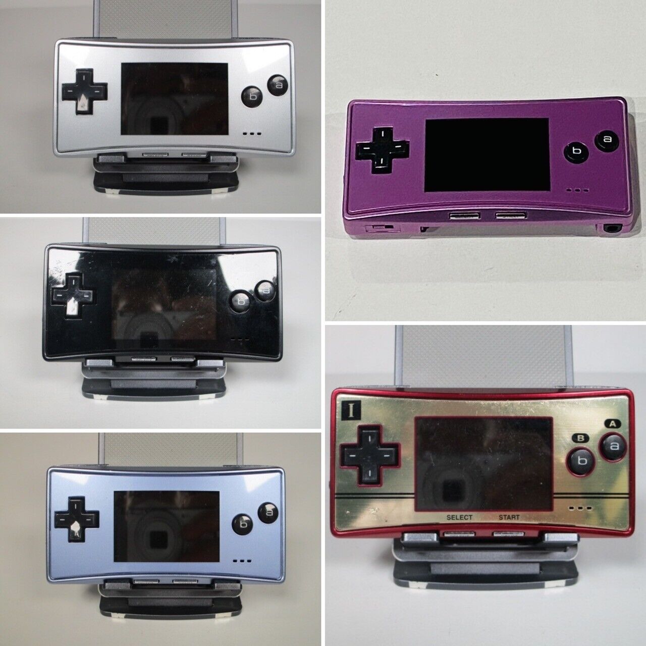 Nintendo GameBoy Micro Console Working Region Free Famicom Silver Purple  Black