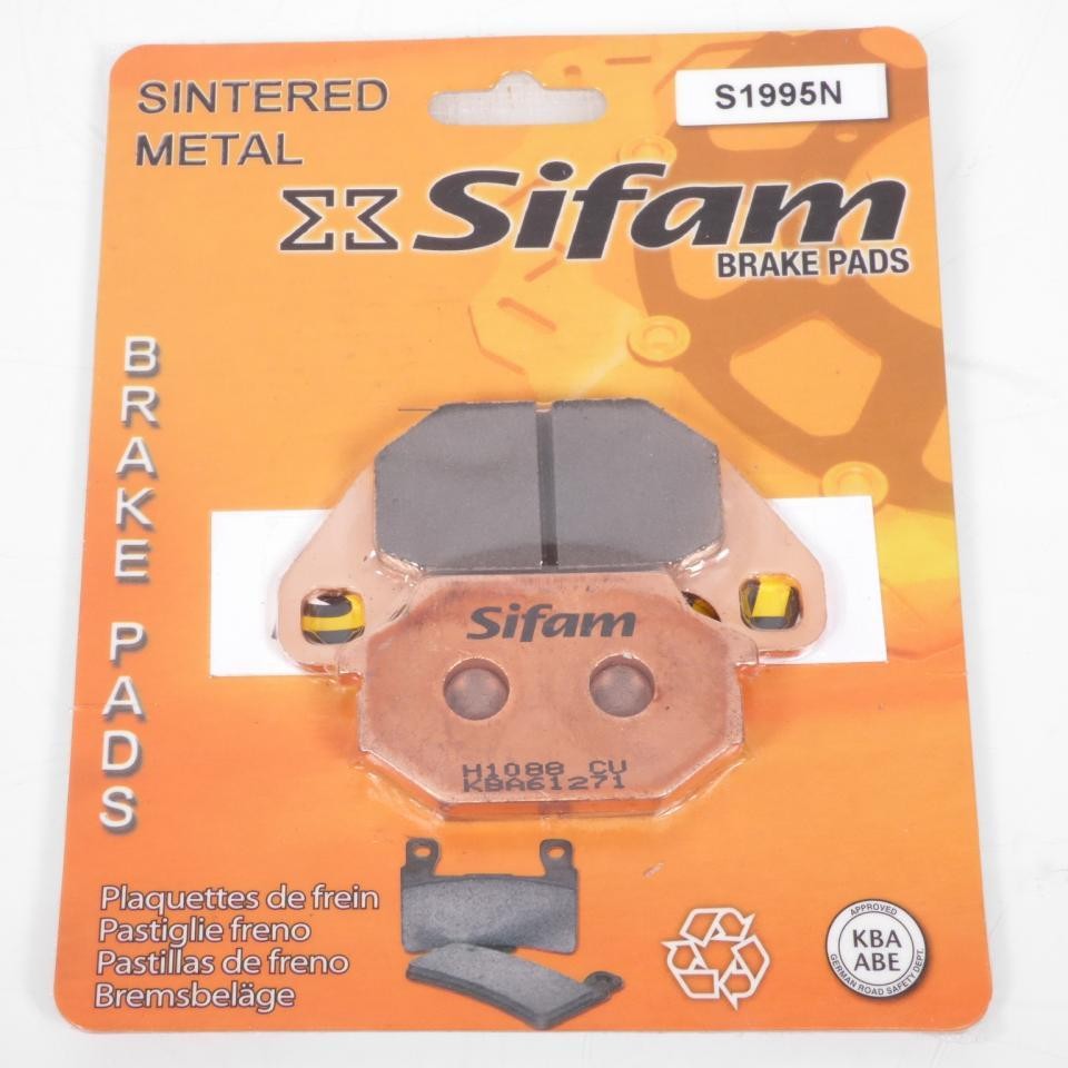 Plaquettes de frein Sifam organiques arrière pour véhicule tout-terrain Kymco MXU