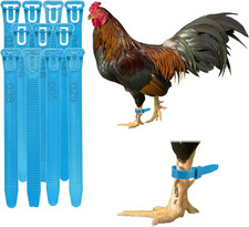 50-Pack Adjustable Chicken Leg Bands, 10-28 mm Plastic Poultry Identification...
