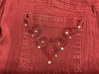DG2 JEANS NWOT 16W RED WITH STUDS &  RED CRYSTAL BUTTONS NWOT — photo 4