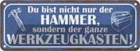 Blechschild 10X27 Cm Du Bist Nicht Nur Der Hammer Dekoration Spruch Zitat Deko G