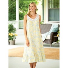 Ella Simone Floral Toile Cotton Lawn Nightgow...