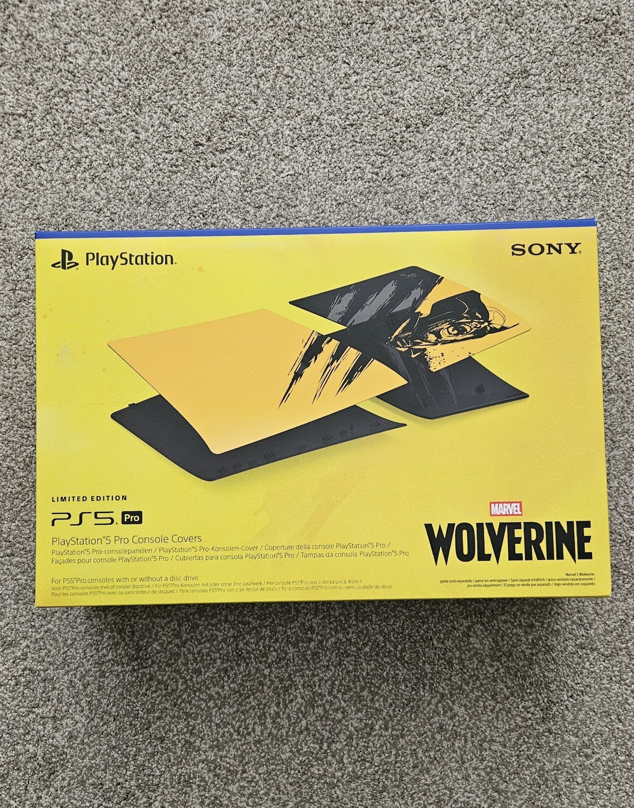 PlayStation 5 pro Console Faceplate Cover Limited Edition Wolverine Yellow