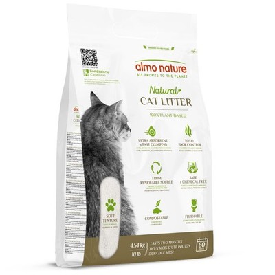 almo nature Katzenstreu weiche Textur 100% natürliche pflanzliche Basis nicht klumpend nicht