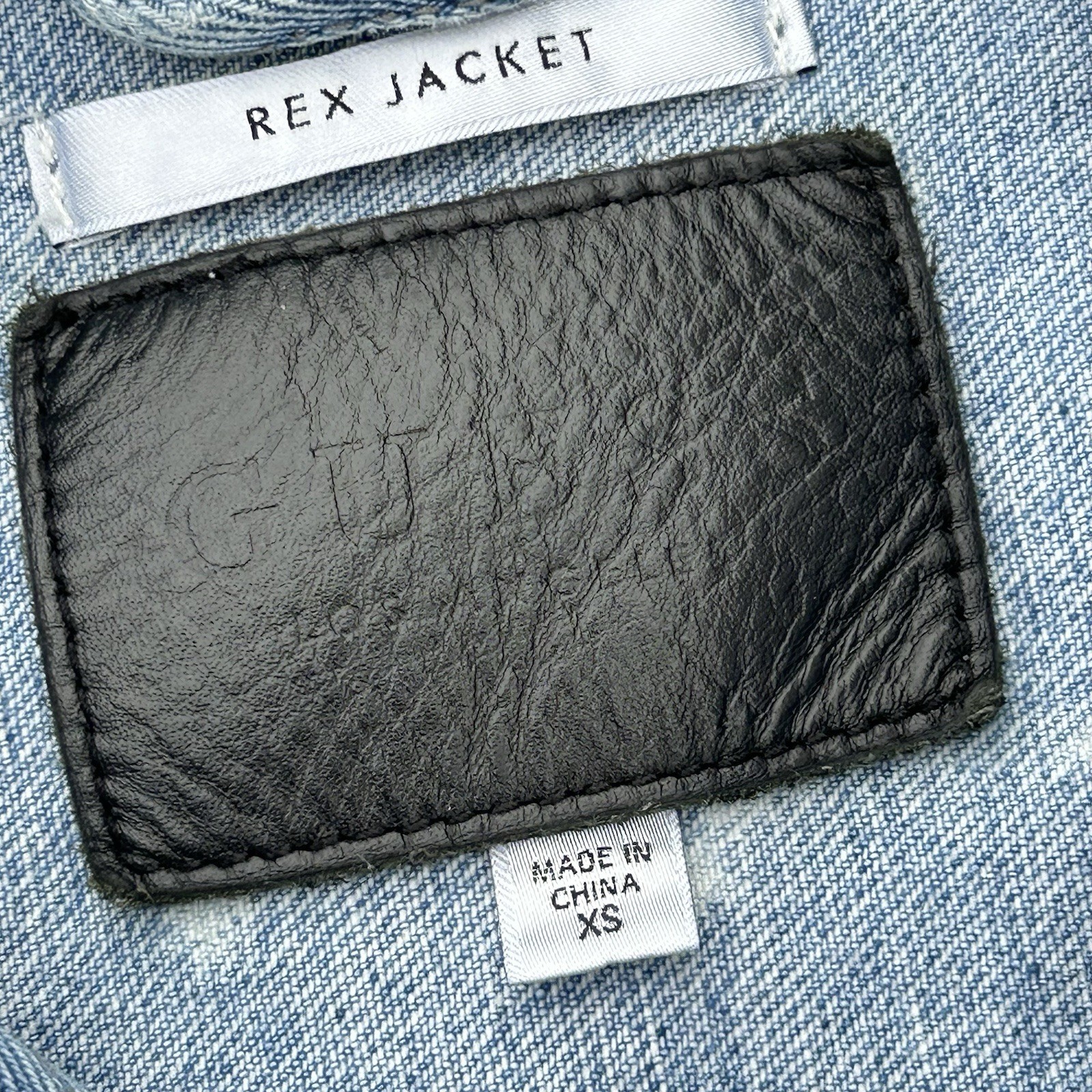 Guess Bleach-Splatter Patch Denim Rex Jacket Mens… - image 7