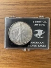 US Mint American Silver Eagle 1993 - 1 oz .999 Fine Silver Coin - Natural Toned