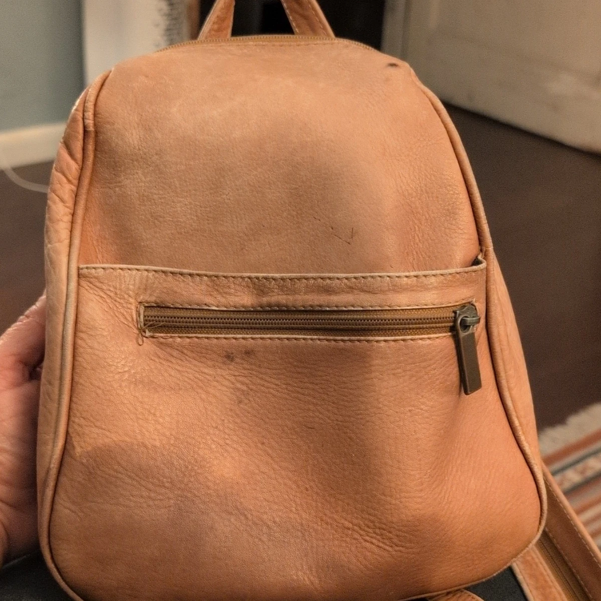 Vintage reddish brown Wilsons Leather backpack Vintage Wilson Leather Backpack Purse - Etsy main image 2