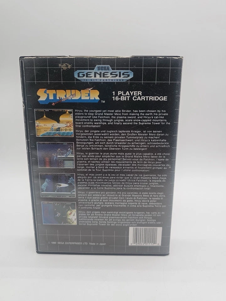 Strider (Sega Genesis, 1990) CIB COMPLETE - Image 3 of 4