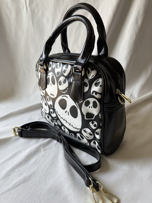 Women s Nightmare Before Christmas Barrel Bag W/Crossbody Strap JACK 9.5 X8 X 4 