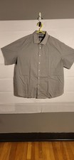 Tommy Hilfiger men's regular fit, gray Dress shirt mini roses Patterns Sz XXL
