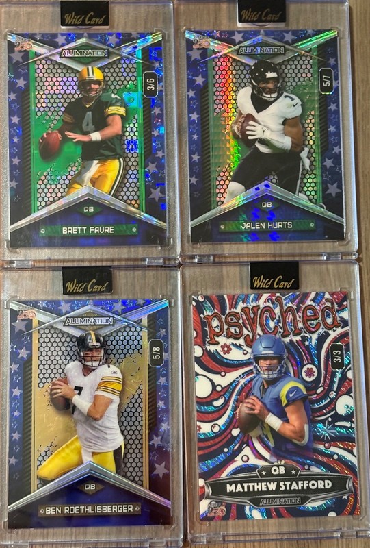 2026 Wild Card ‘America 250’ (lot of 4 QBs) - Favre, Hurts, Roethlisberger…