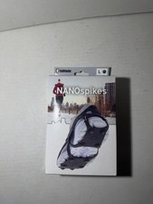 Kahtoola NANOspikes Traction Spikes for Ice, Winter Running Walk Black Large