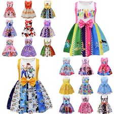 Girls Costume Bowknot Dress!Skirt Princess Halloween Party Birthday Fancy Gifts~