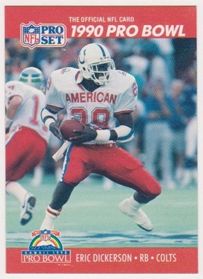 1990 Pro Set Eric Dickerson #338 Short Print WRONG BACK ERROR CARD - Scarce!