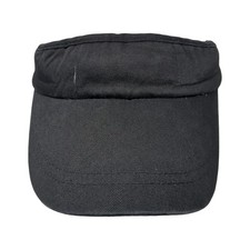 Unbranded Strapback Visor Hat Black One Size Adjustable Blank Outdoor