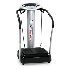 Crazy Fit Heimtrainer Vibrationsplatte mit Haltegriffen 50 Intensitätsstufen