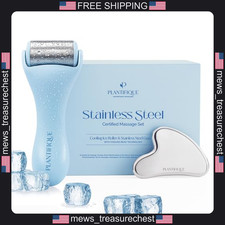 Facial Ice Roller and Gua Sha Set for Puffiness Reduction and Skin Rejuvenation