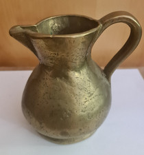 Ciężki mosiężny dzbanek / konewka – 1,5 kg – wysokość 13 cm – dekoracja vintage