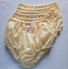 6pc Underwear Nylon Woman Man Comfort Panties Briefs Waist 36"-42"Size XL/Yellow