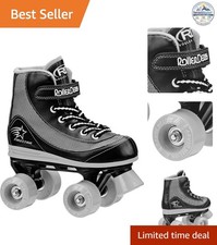 Firestar Youth Skates Kids Boys Girls Black Grey Comfort Quad Roller Skates