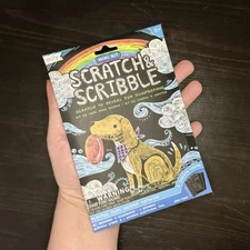 NEW Mini Scratch & Scribble Art Kit: Playful Pups 4 x 6 In 6 Sheets OOLY