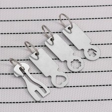 1/2/5/10/20Pc Stainless Steel Shopping Cart Token Trolley Coin Keychain Key Ring
