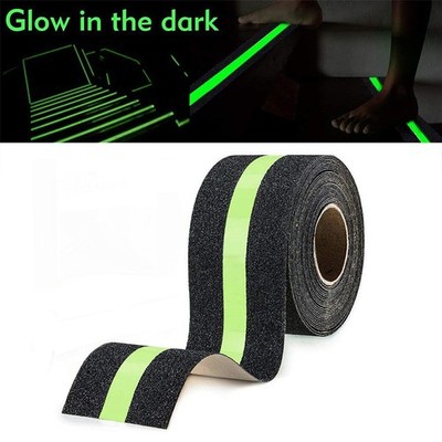 2IN X 16.4FT Anti Slip Grip Tape with Reflective Strip for Indoor/Outdoor Stairs