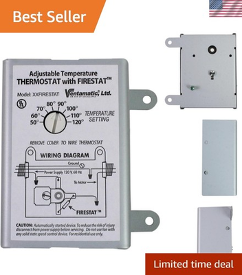 #ad Energy Efficient Firestat Thermostat for Attic Ventilators Manual Control $55.99
