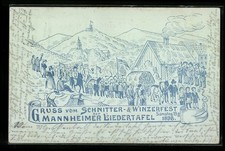 Künstler-AK Mannheim, Schnitter- & Winzerfest der Mannheimer Liedertafel 1898,  