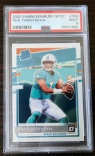 Tua Tagovailoa 2020 Panini Donruss Optic Rookie Card RC PSA 9 #152. rookie card picture
