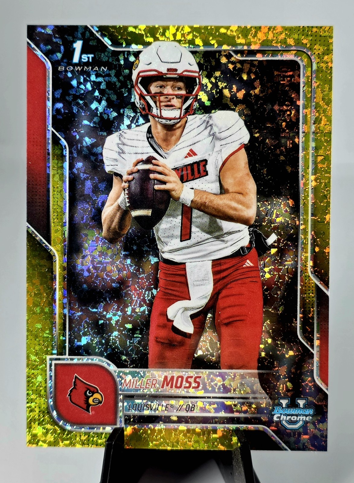 2025 Bowman Chrome U #141 Miller Moss 1st Bowman Yellow Mini-Diamond /350