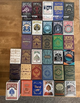 Lot of 41 Collectible Playing Cards Decks Theory 11 Tally Ho Bicycle Bee