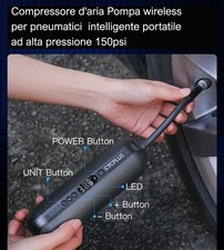 Compressore d'aria Pompa intelligente portatile ad alta pressione 150psi